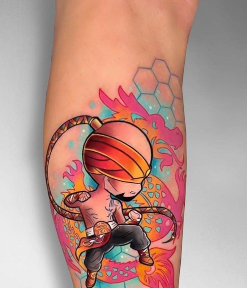 tatuaje a color lee sin