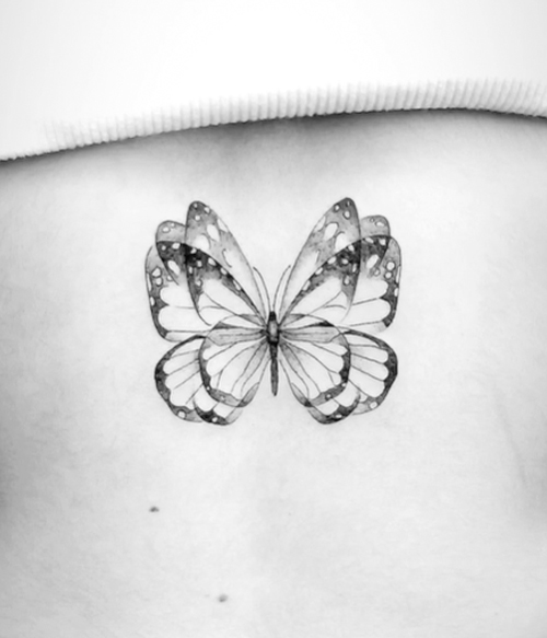 Tatuaje mariposa flashbacktattoo