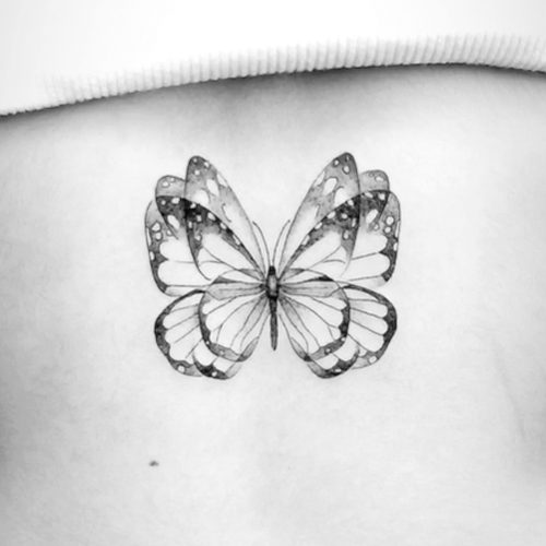 Tatuaje mariposa flashbacktattoo